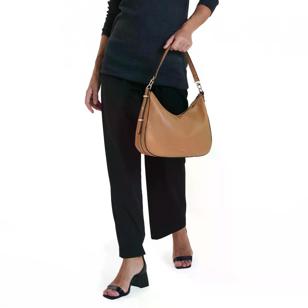 Bolsa Ombro MiniFloater Essence Le Postiche Camel 2
