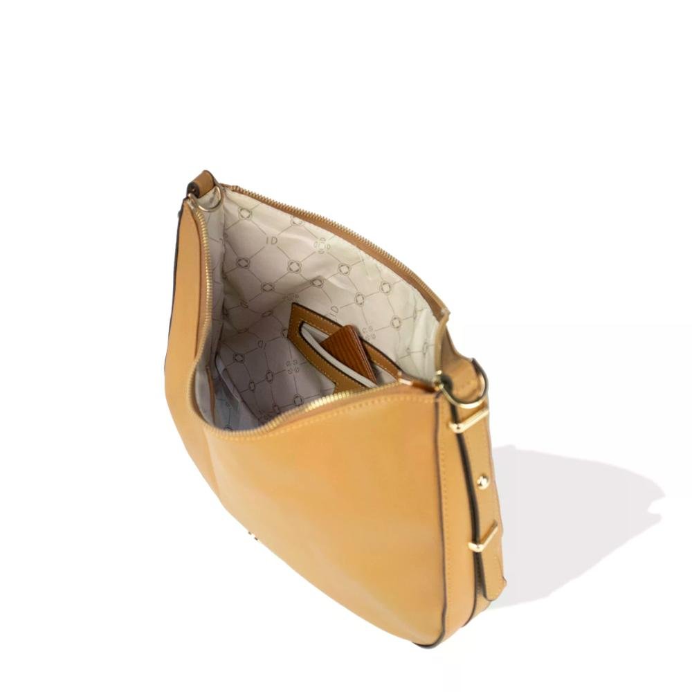 Bolsa Ombro MiniFloater Essence Le Postiche Camel 6