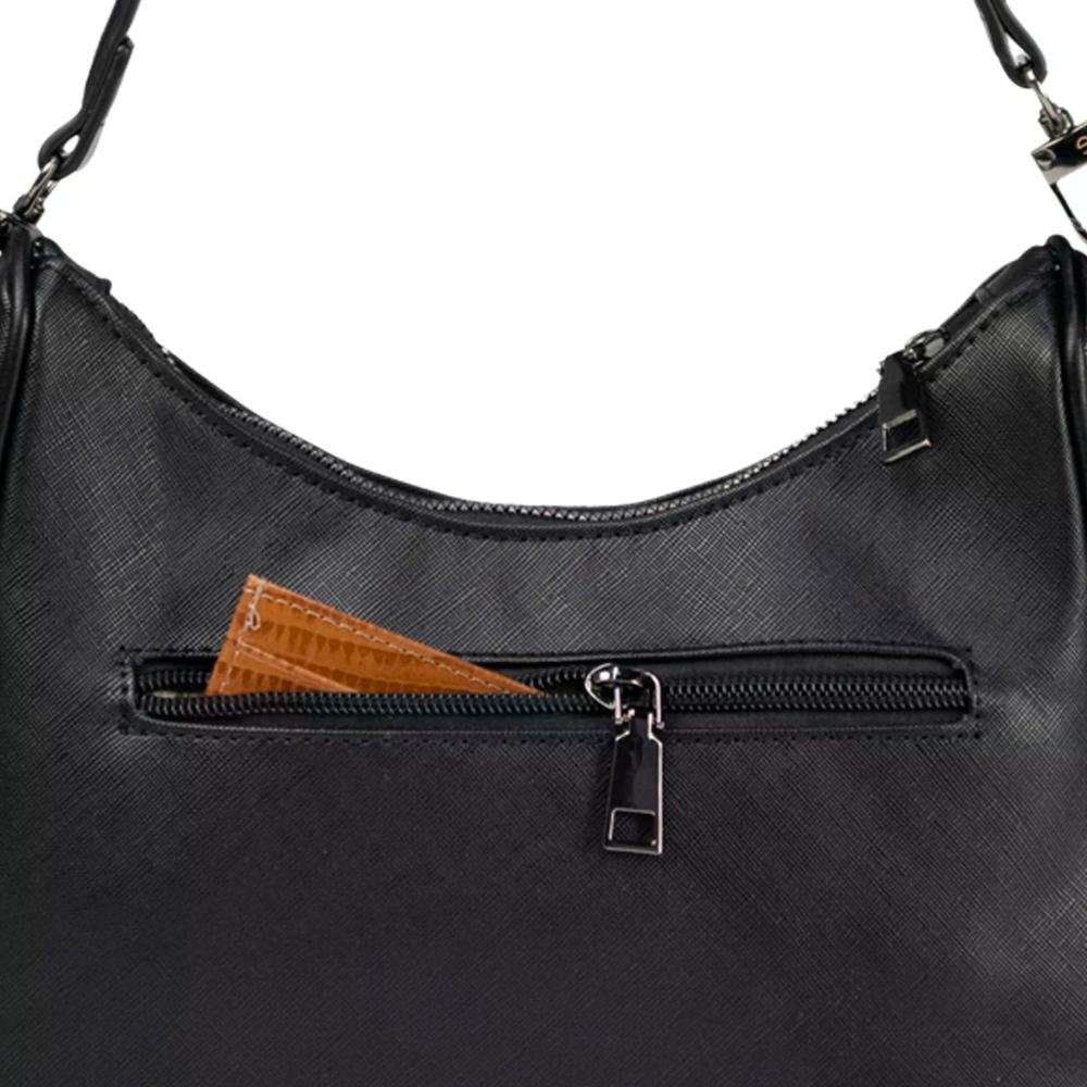 Bolsa Ombro Saffiano Urban Le Postiche Preto 7
