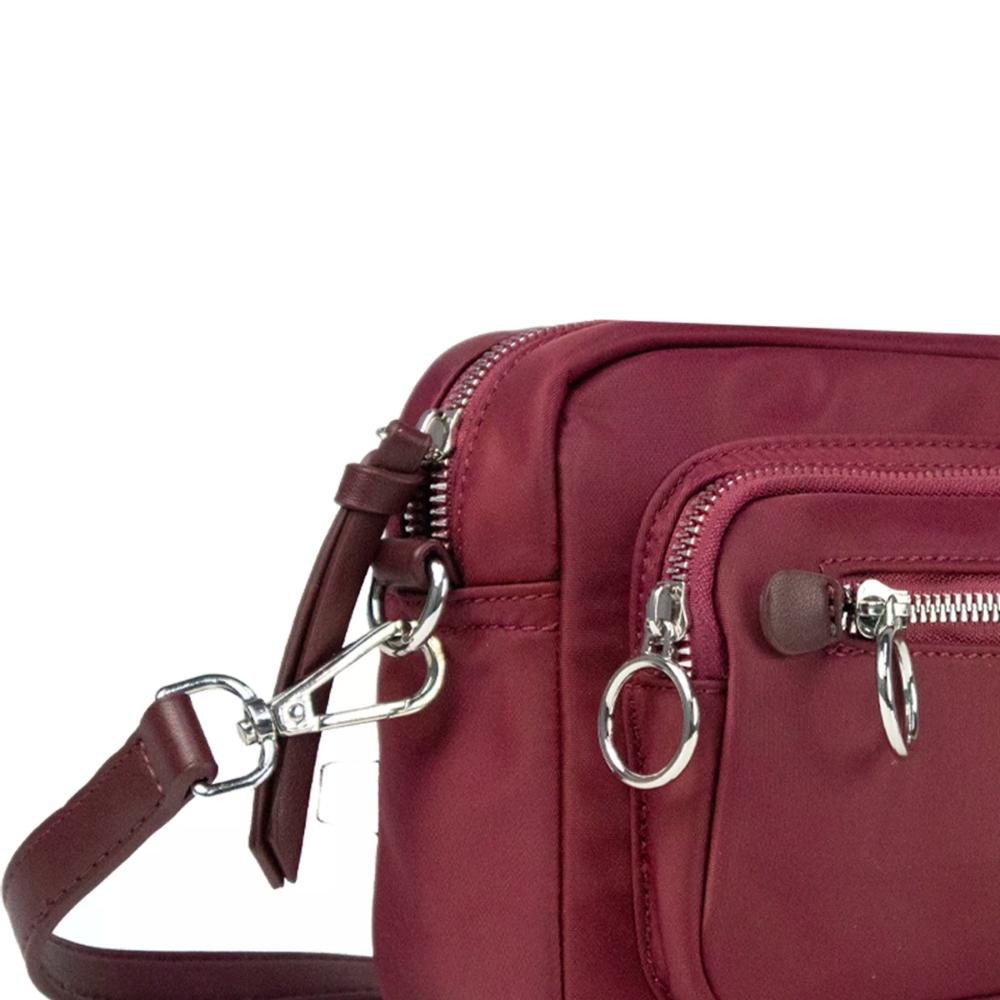 Bolsa Transversal Feminina Elegante Casual Le Postiche Vinho 4