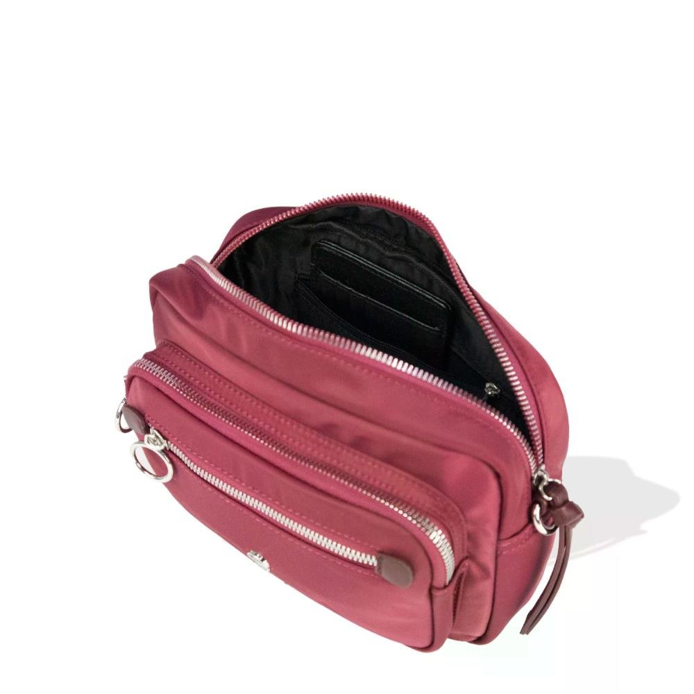 Bolsa Transversal Feminina Elegante Casual Le Postiche Vinho 5