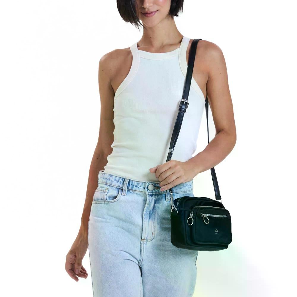 Bolsa Transversal Feminina Elegante Casual Le Postiche Preto 2
