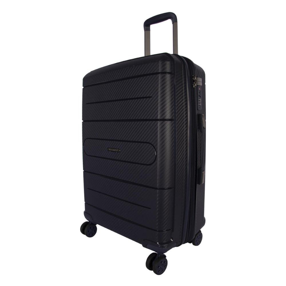 Mala Grande 32kg Polipropileno Rodas Giro 360° Berlim Black Eco Le Postiche Preto 3