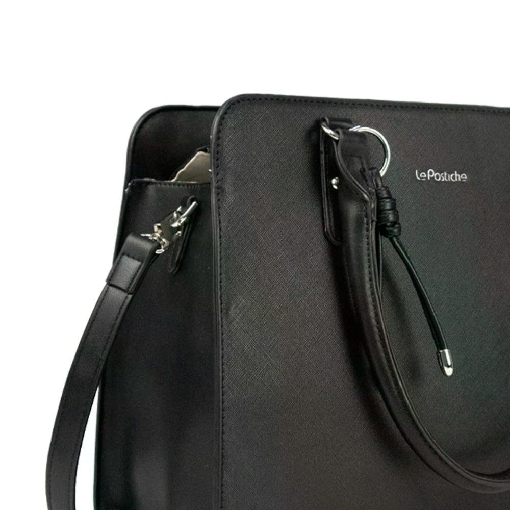 Bolsa Tote Saffiano Elegance Le Postiche Preto 3