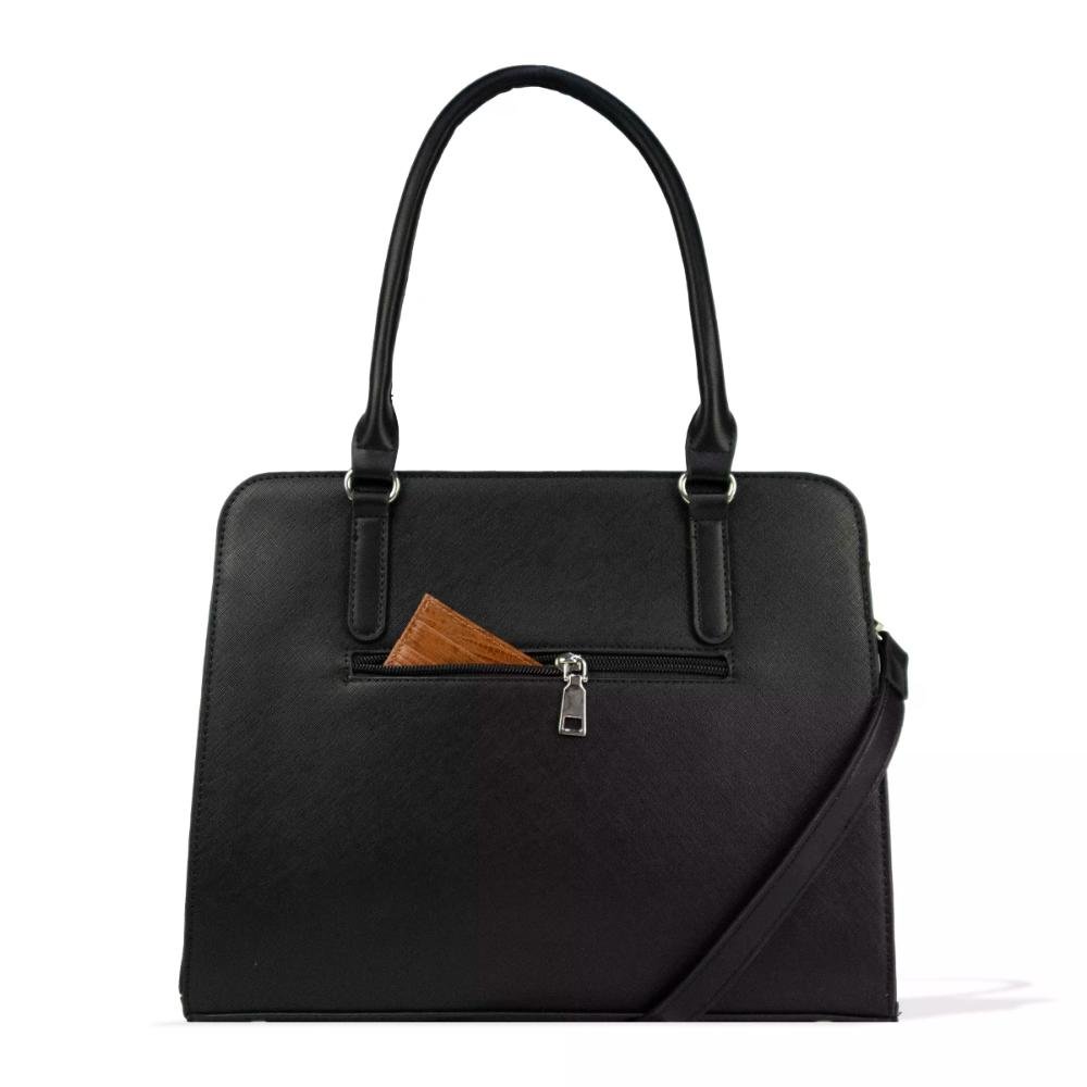 Bolsa Tote Saffiano Elegance Le Postiche Preto 6