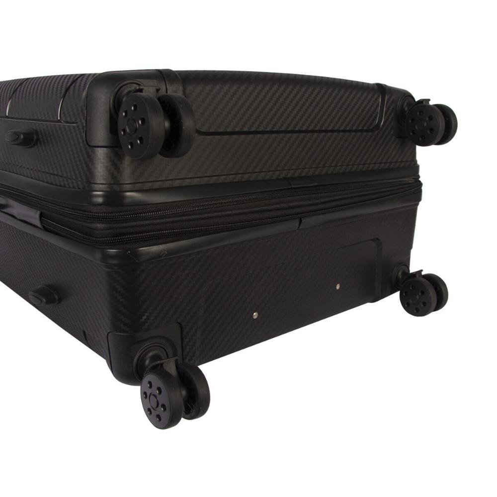 Mala Média 23kg Rígida Rodas Giro 360° Berlim Black Eco Le Postiche Preto 5