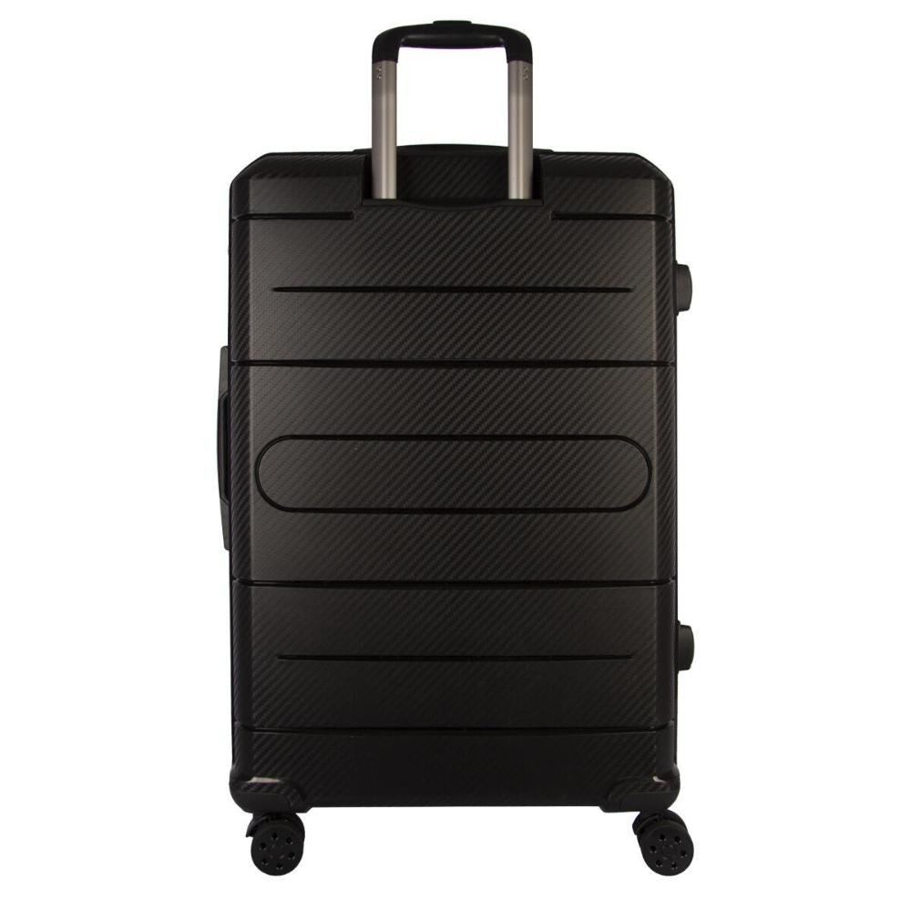 Mala Média 23kg Rígida Rodas Giro 360° Berlim Black Eco Le Postiche Preto 10
