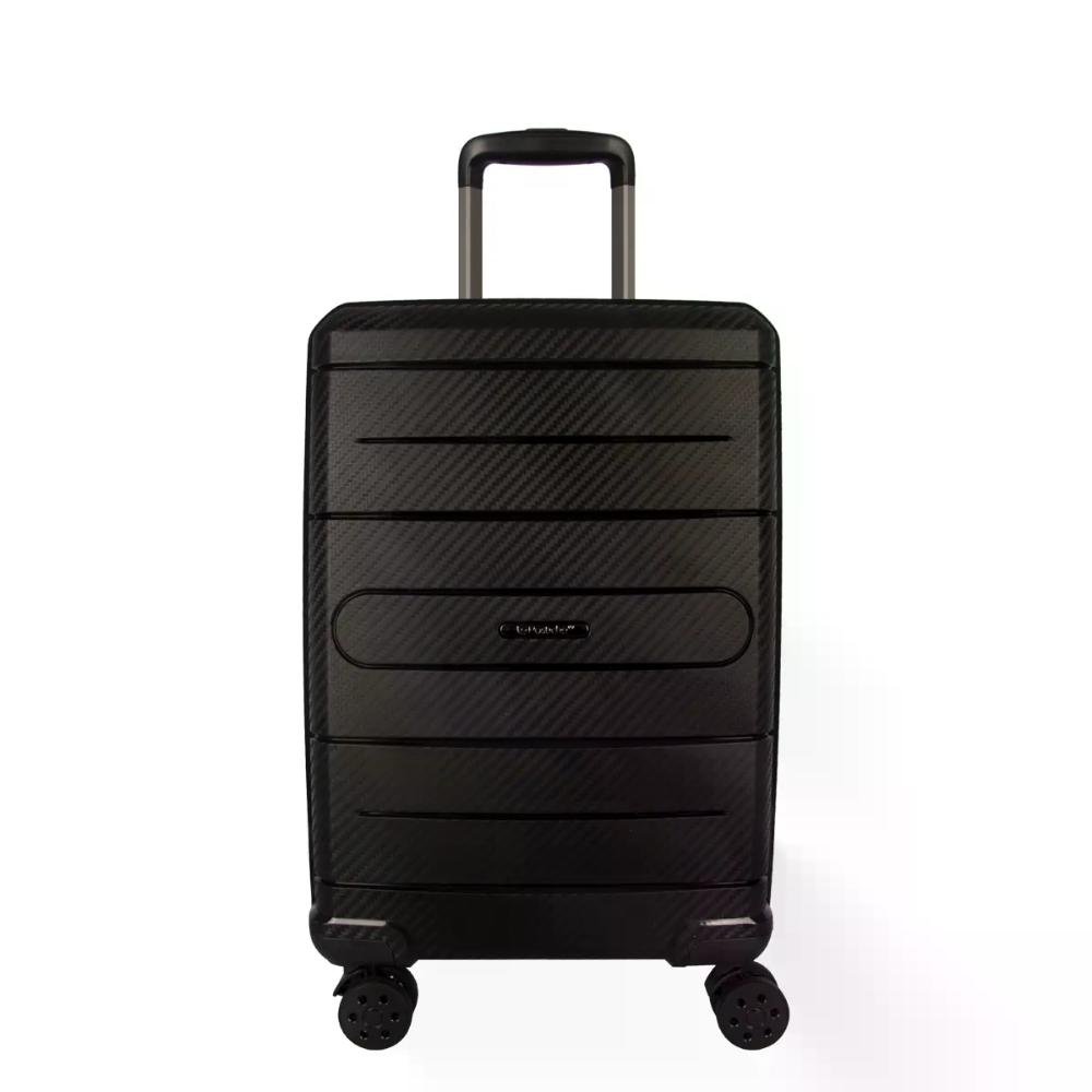 Mala Pequena De Bordo 10kg Rígida Rodas Giro 360° Berlim Black Eco Le Postiche