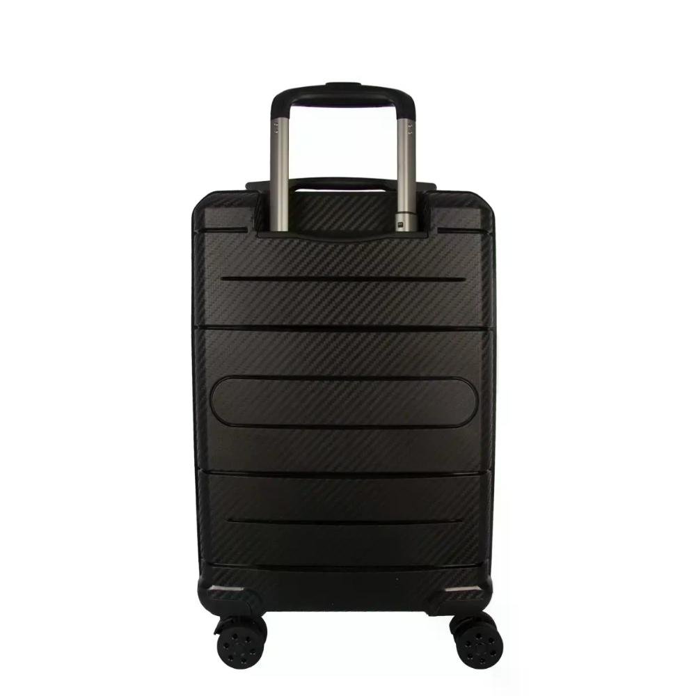 Mala Pequena De Bordo 10kg Rígida Rodas Giro 360° Berlim Black Eco Le Postiche Preto 11