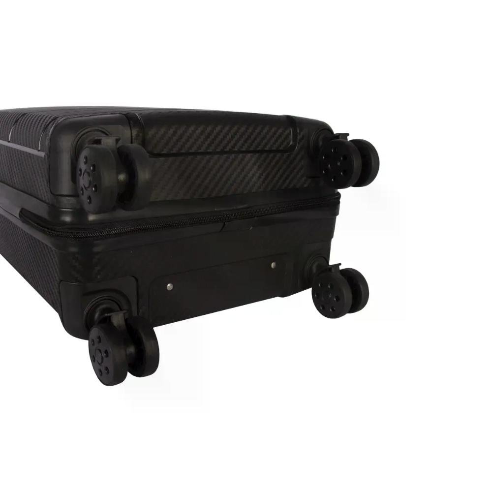Mala Pequena De Bordo 10kg Rígida Rodas Giro 360° Berlim Black Eco Le Postiche Preto 12