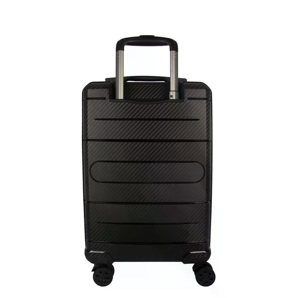 Mala Pequena De Bordo 10kg Rígida Rodas Giro 360° Berlim Black Eco Le Postiche Preto 4