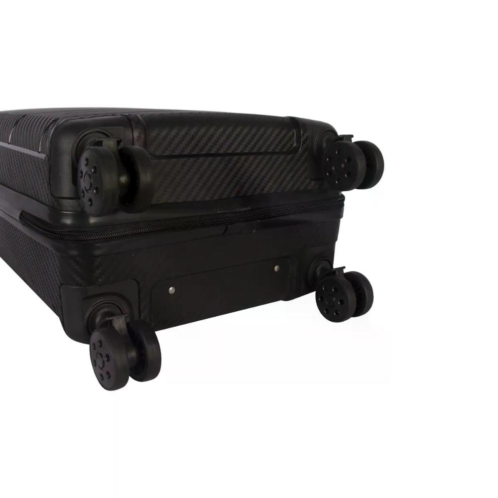 Mala Pequena De Bordo 10kg Rígida Rodas Giro 360° Berlim Black Eco Le Postiche Preto 5