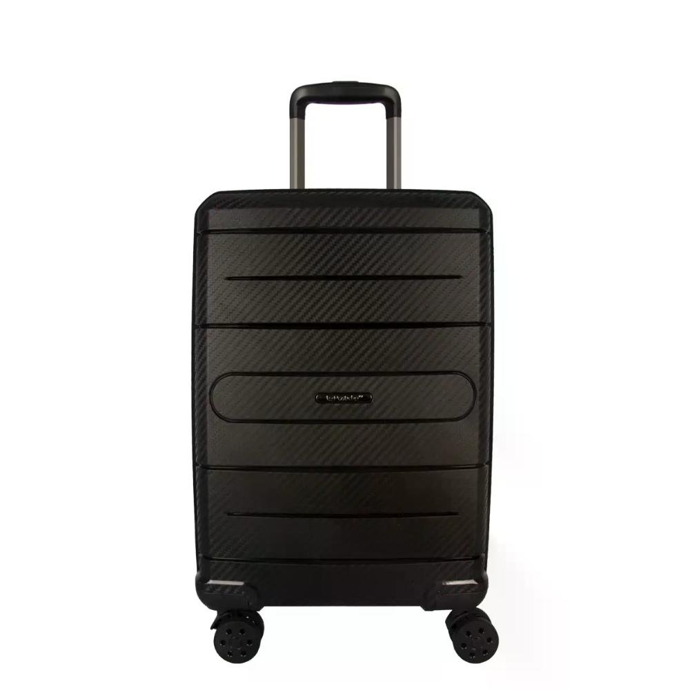 Mala Pequena De Bordo 10kg Rígida Rodas Giro 360° Berlim Black Eco Le Postiche Preto 8