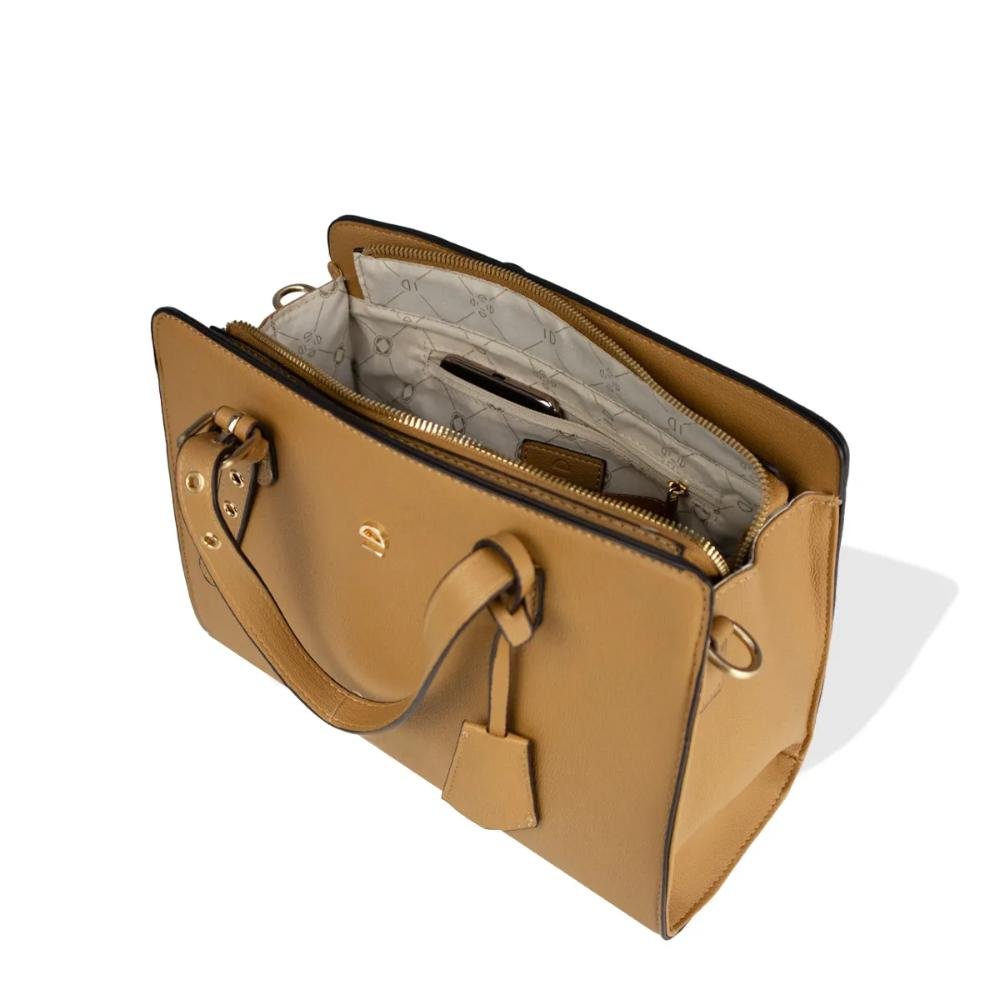 Bolsa Mão e Transversal Nó Essentials Le Postiche Camel 3
