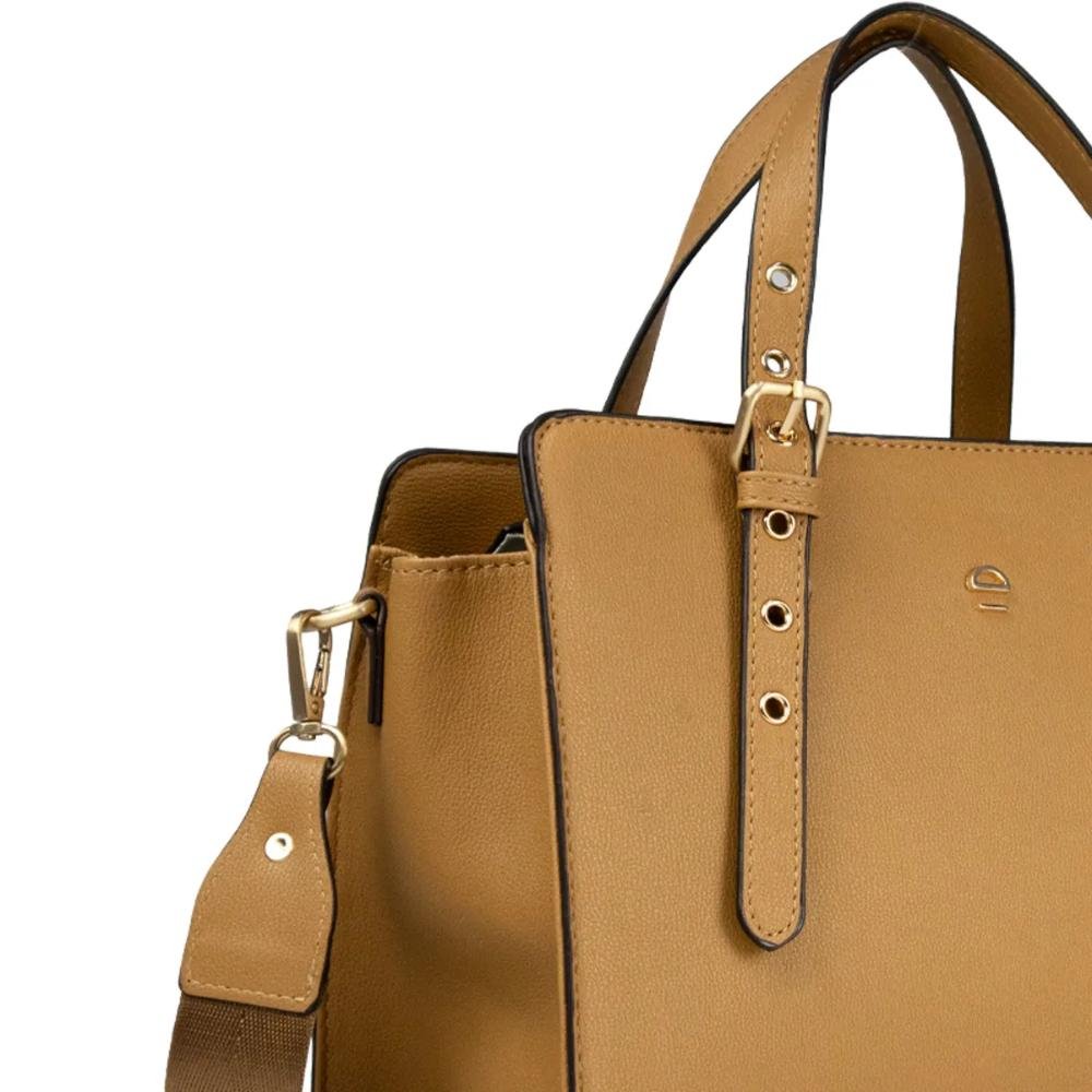 Bolsa Mão e Transversal Nó Essentials Le Postiche Camel 4