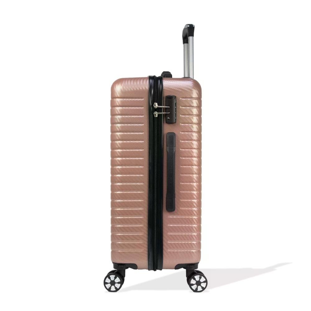 Mala de Viagem Média ABS 23kg Rodas Giro 360º Sidney Polo King Rosa 3