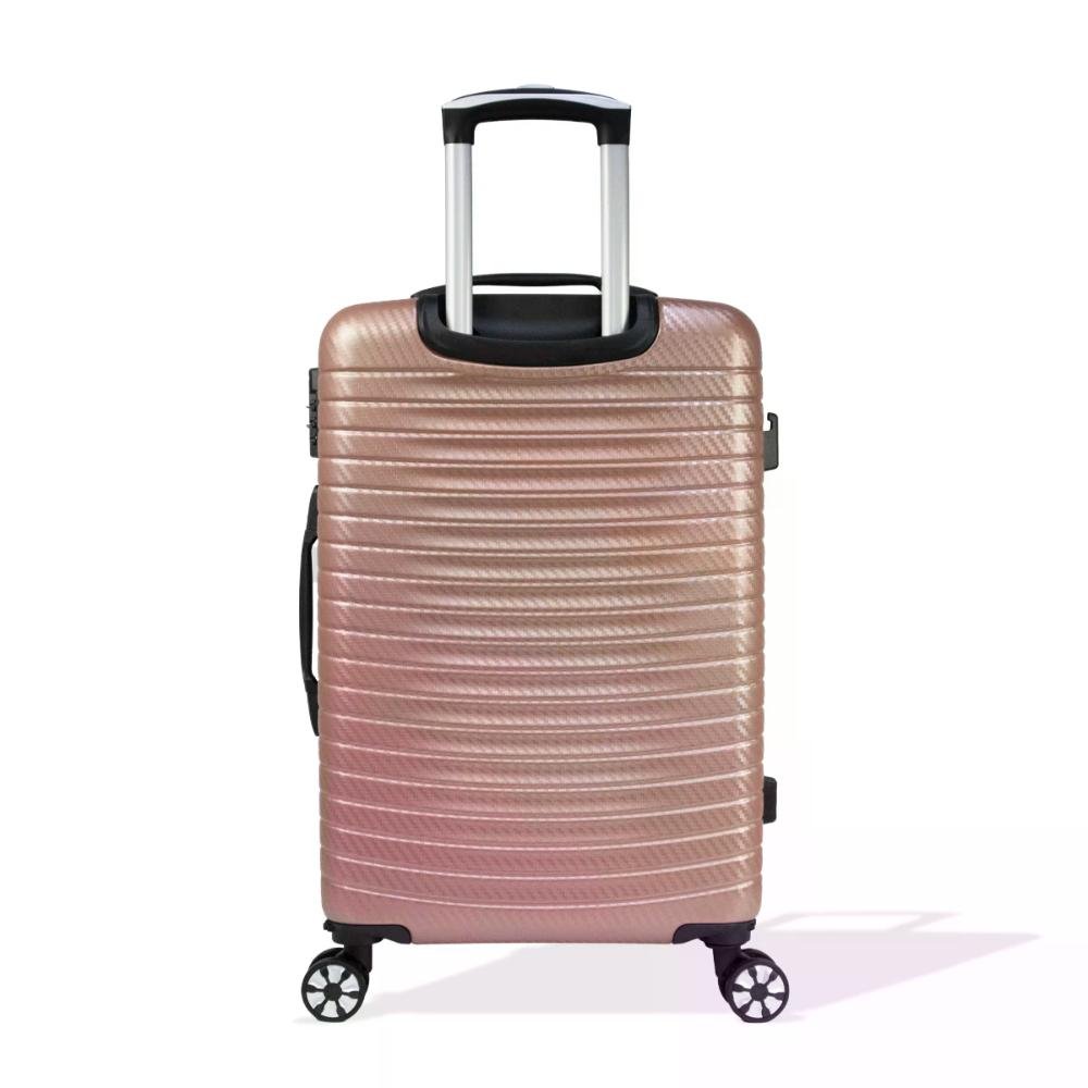 Mala de Viagem Média ABS 23kg Rodas Giro 360º Sidney Polo King Rosa 6