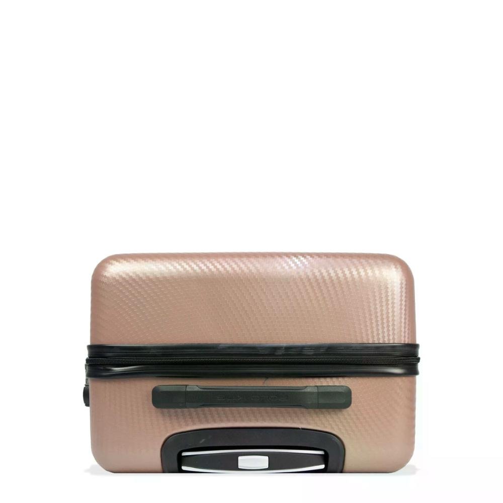 Mala de Viagem Média ABS 23kg Rodas Giro 360º Sidney Polo King Rosa 8