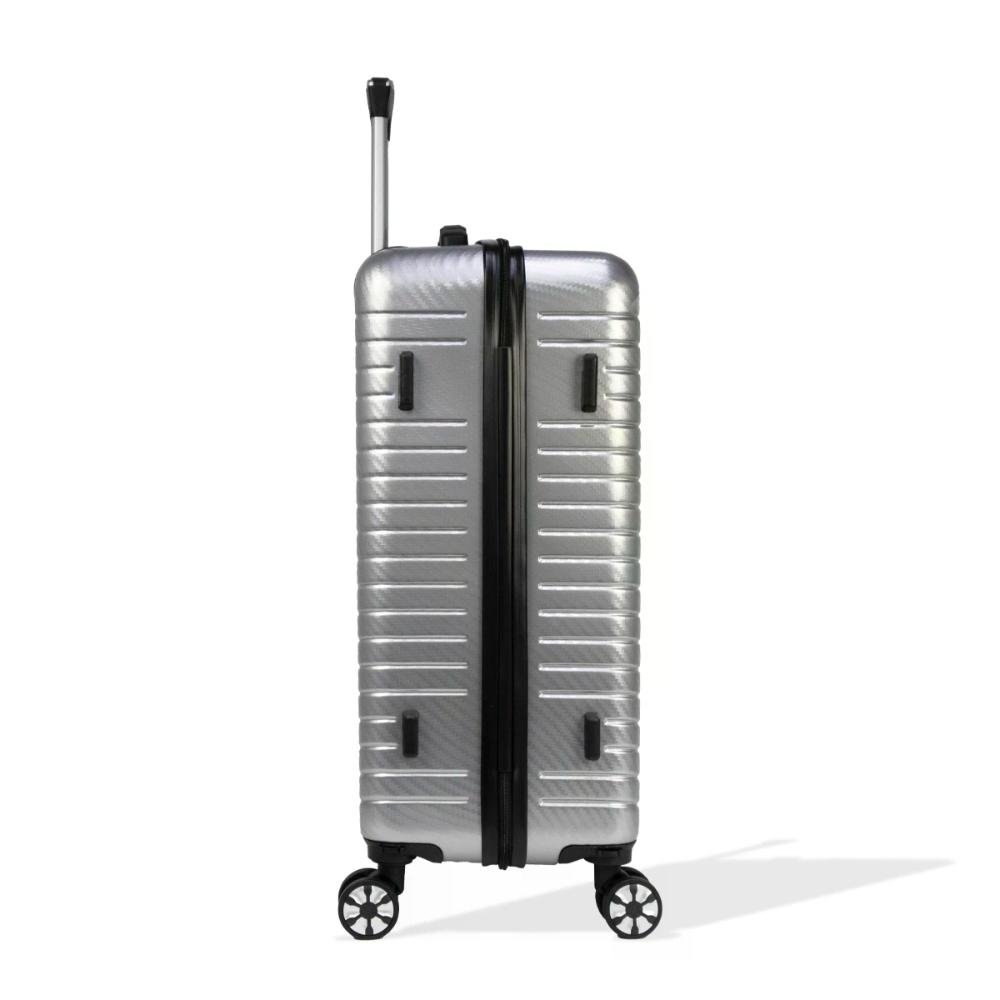 Mala de Viagem Média ABS 23kg Rodas Giro 360º Sidney Polo King Prata 2