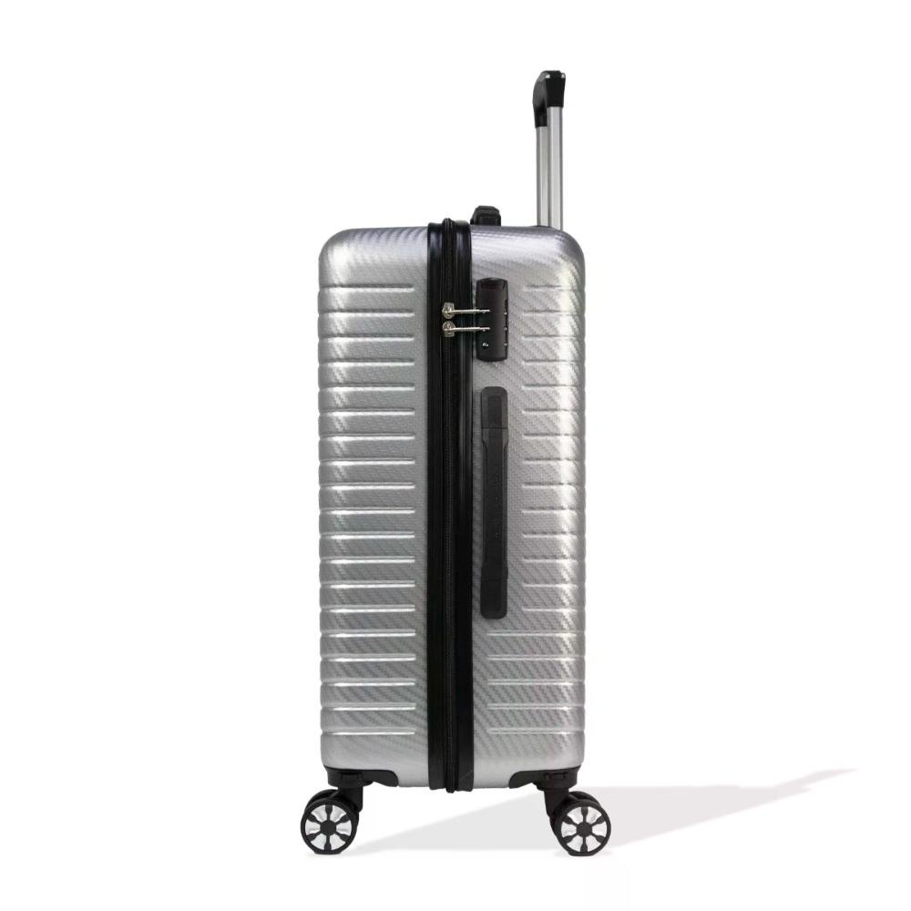 Mala de Viagem Média ABS 23kg Rodas Giro 360º Sidney Polo King Prata 3