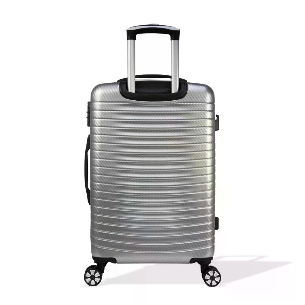 Mala de Viagem Média ABS 23kg Rodas Giro 360º Sidney Polo King Prata 6