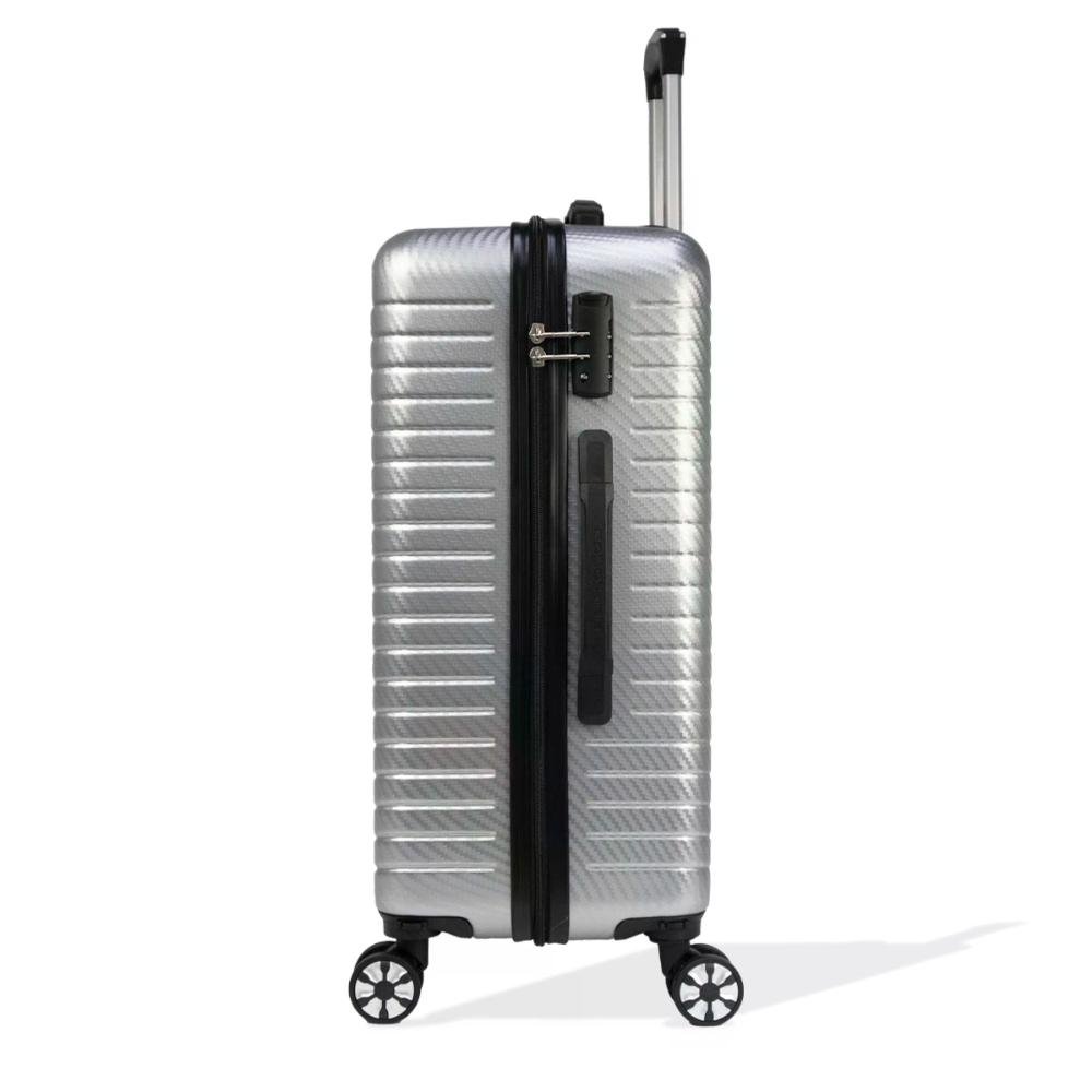 Mala de Viagem Grande ABS 32kg Rodas Giro 360º Sidney 27'' Polo King Prata 3