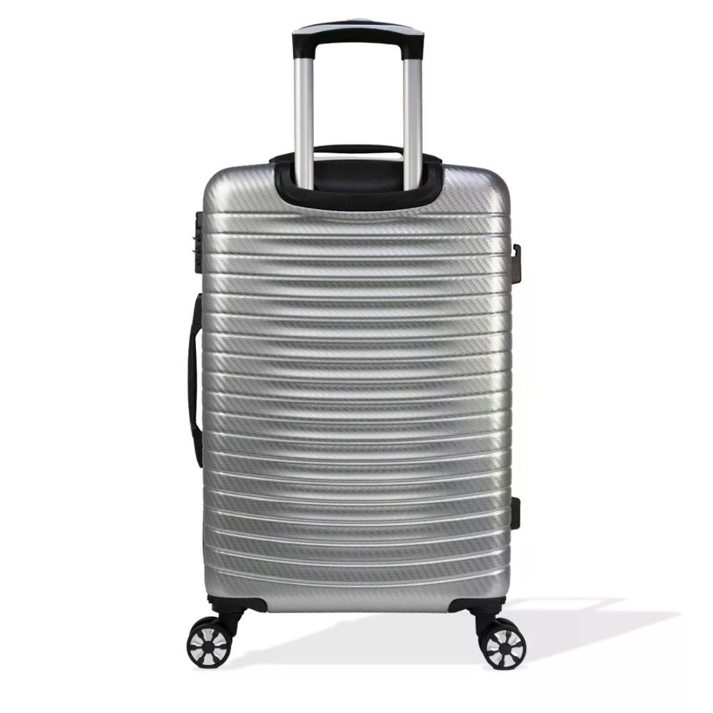 Mala de Viagem Grande ABS 32kg Rodas Giro 360º Sidney 27'' Polo King Prata 6