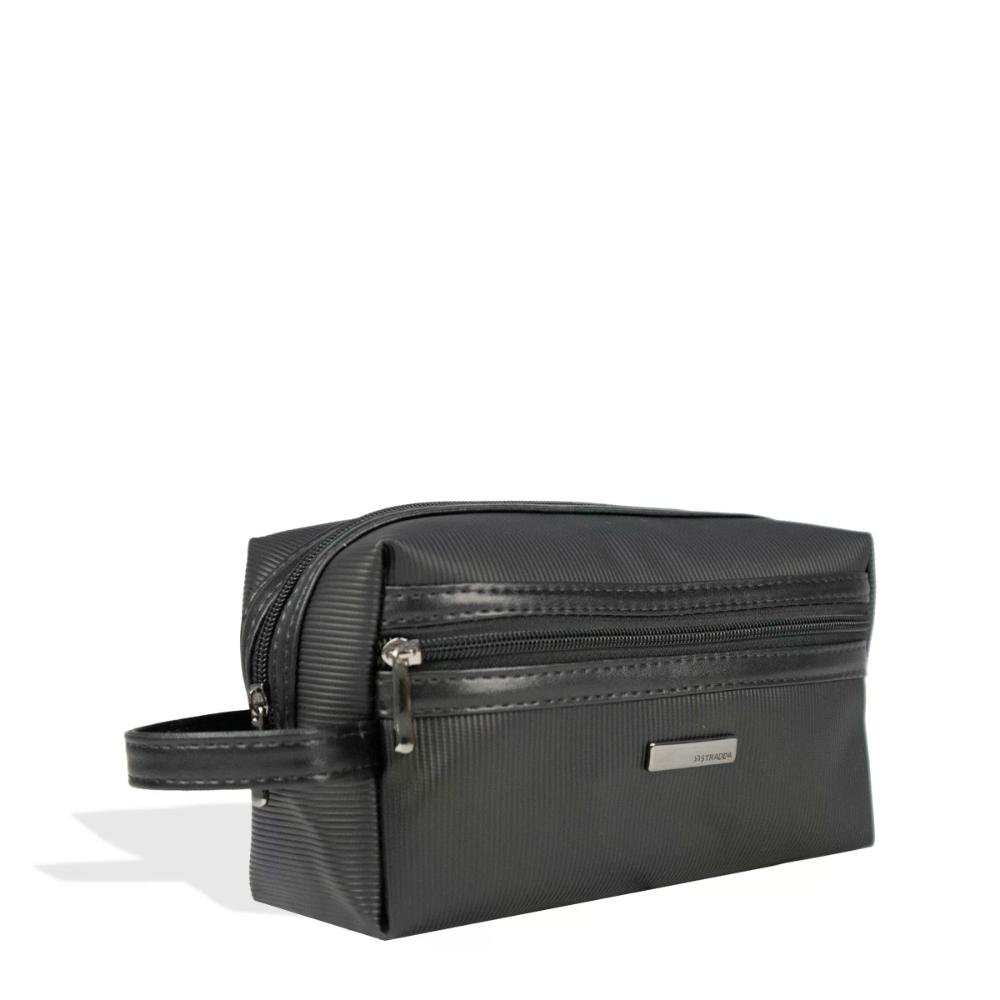 Necessaire Organizadora Modelo Estojo Canelado Stradda Preto 2