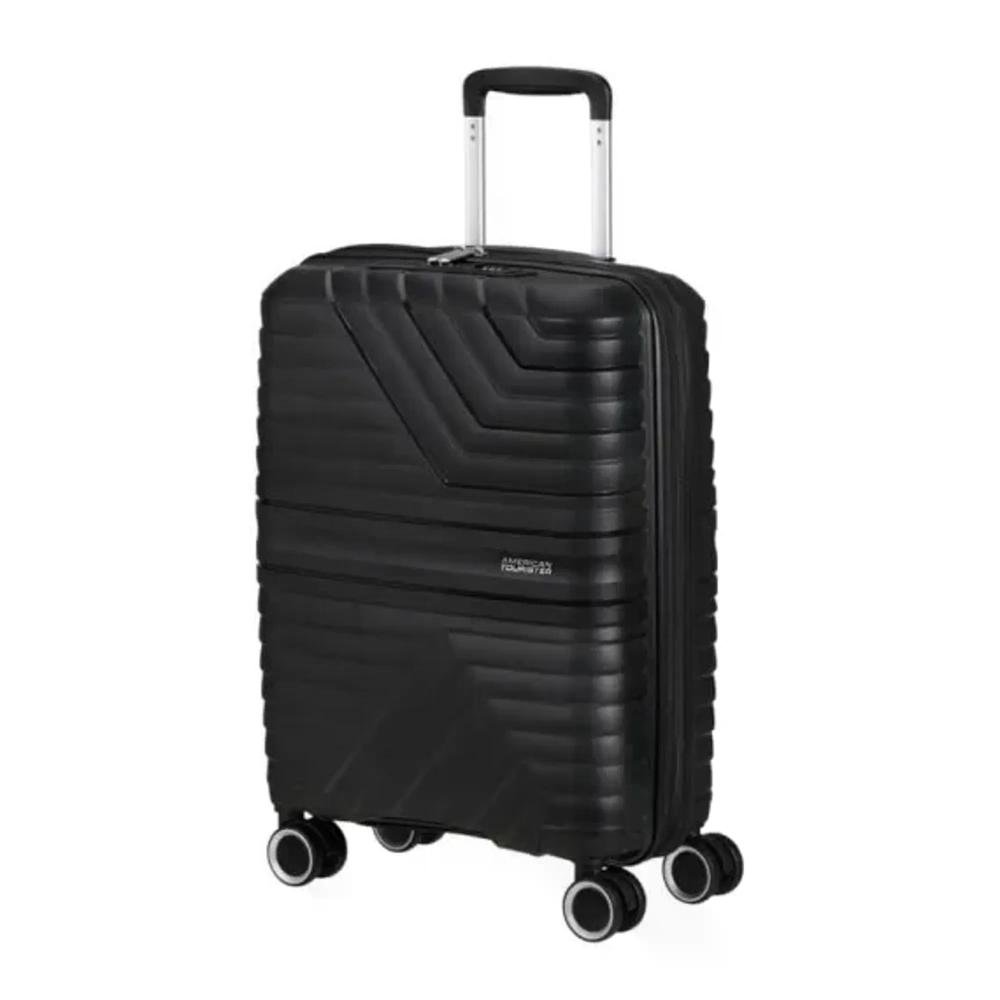 Mala Pequena de Bordo 10kg Polipropileno Rodas 360º FlyTwisty American Tourister Preto 2