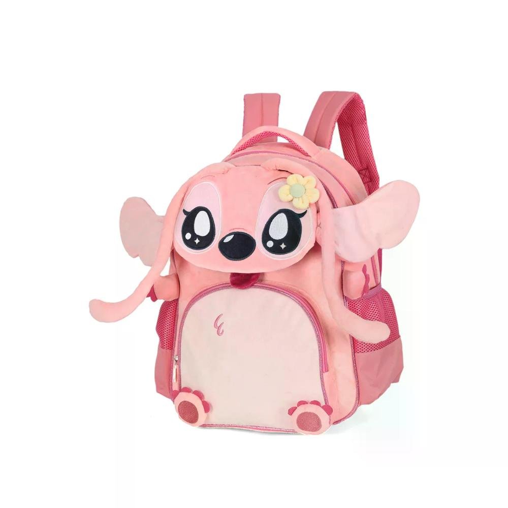 Mochila Escolar Infantil Pelúcia Stitch Up4you Rosa 3