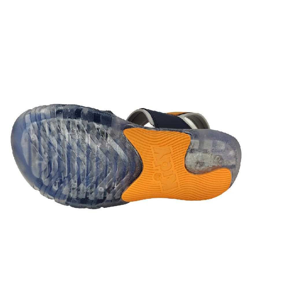 Sandália Infantil C/ Led Kidy Wave Light Marinho 8907 Azul Marinho/Laranja 5