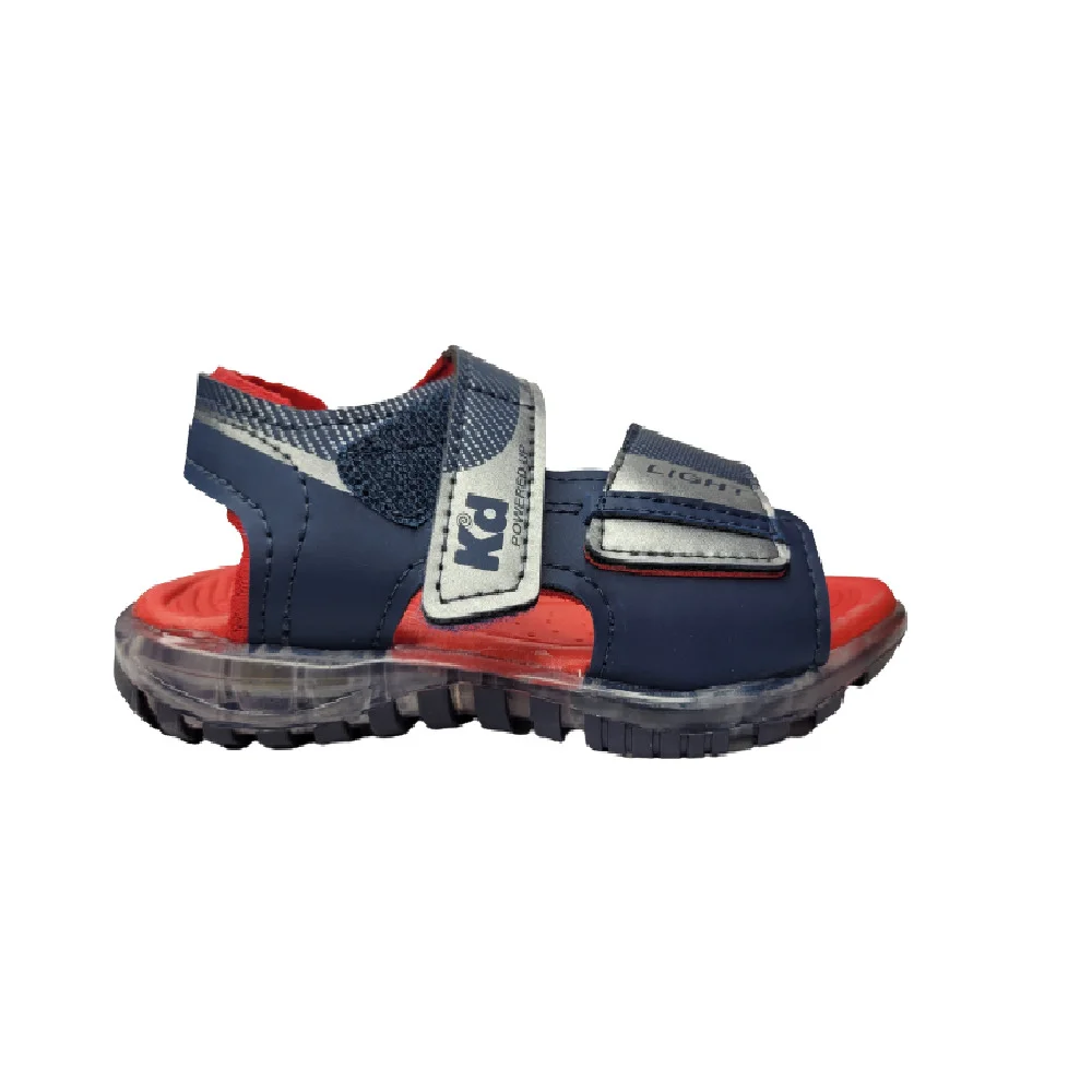 Sandália Infantil C/ Led Kidy Light Marinho 1692 Azul Marinho/Cinza 2