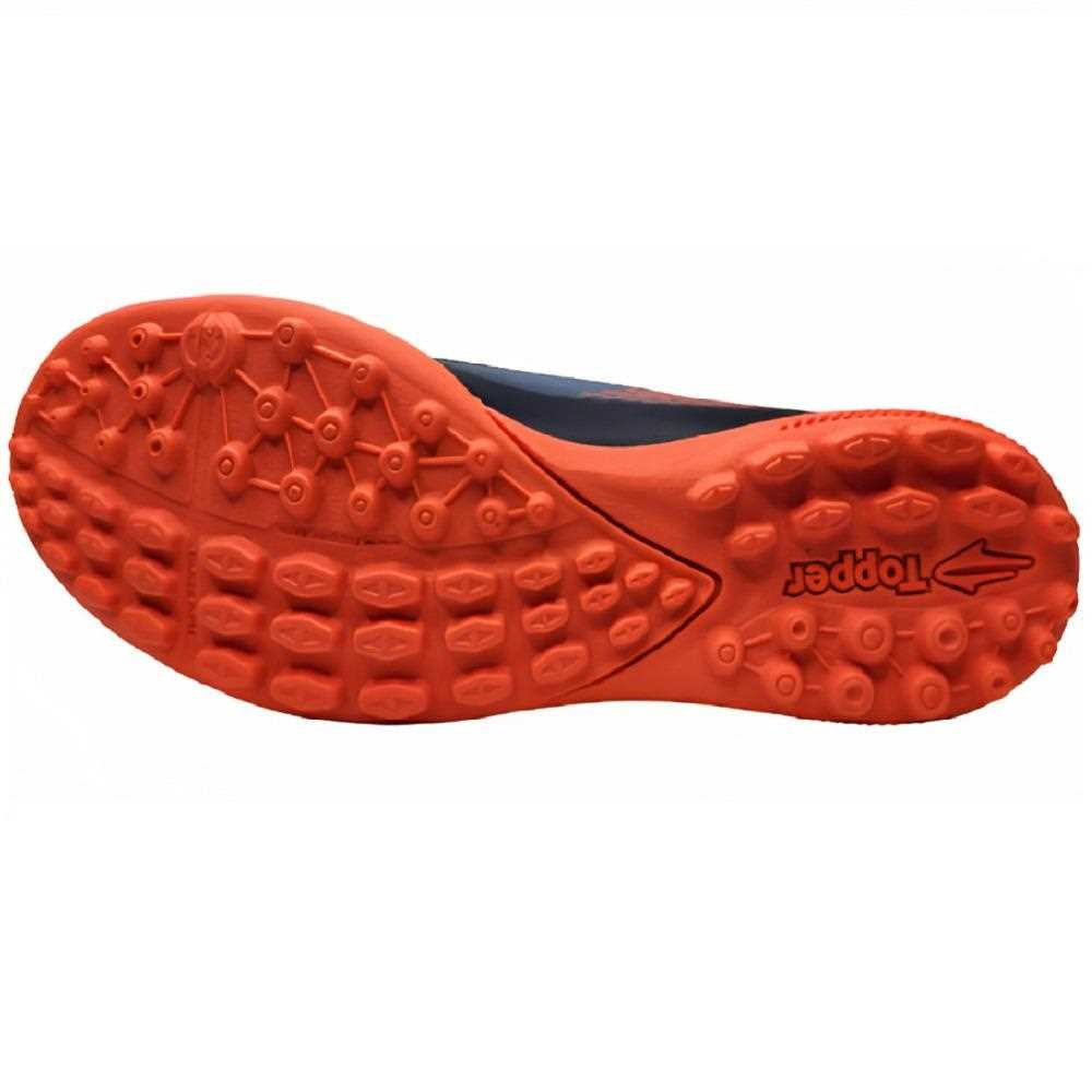 Chuteira Society Infantil Topper Provoke TP04080003 Azul Marinho/Coral 4