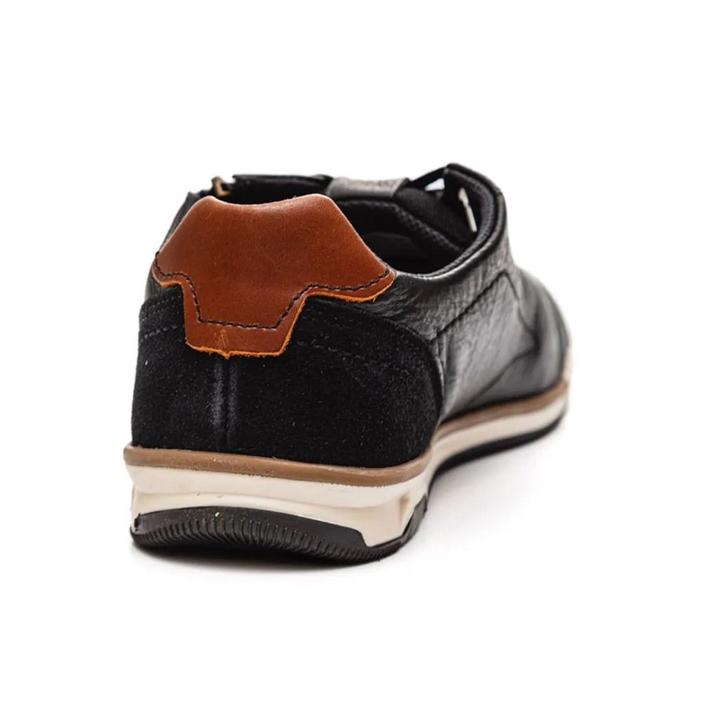 Sapatênis Masculino Pegada Em Couro 119507 Preto 3