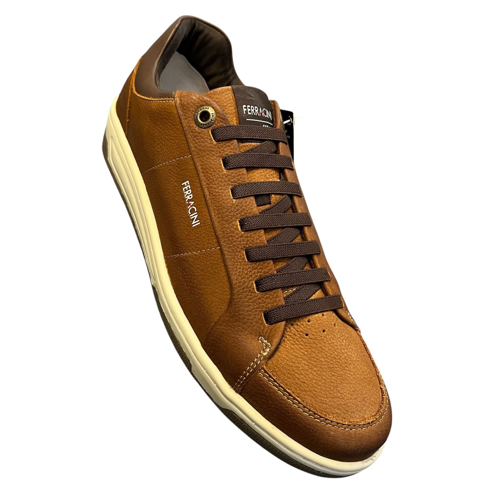 Sapatênis Ferracini VOX Em Couro 8050-617D Caramelo Marrom 2