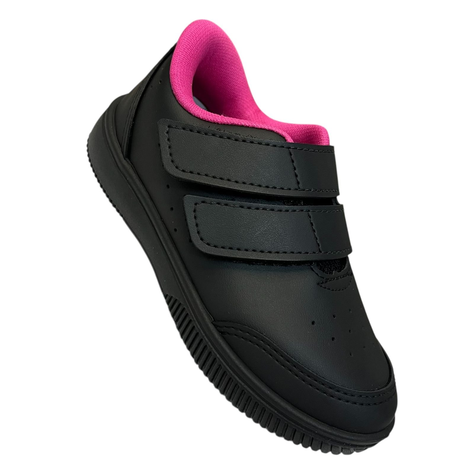 Tênis Infantil Kidy Usefull College Menina 087-1043-0306 Preto/Pink 2