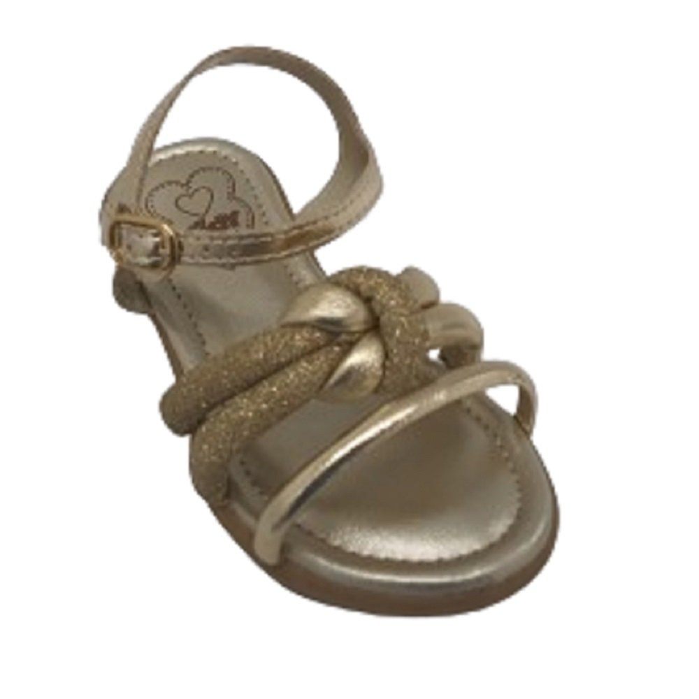 Sandália Infantil Menina Kidy Amar É Baby 0412-0932 Dourado 2
