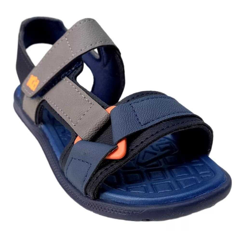 Sandália Papete Infantil Meninos Kidy Comfort 9351-8907 Azul Marinho/Cinza 2