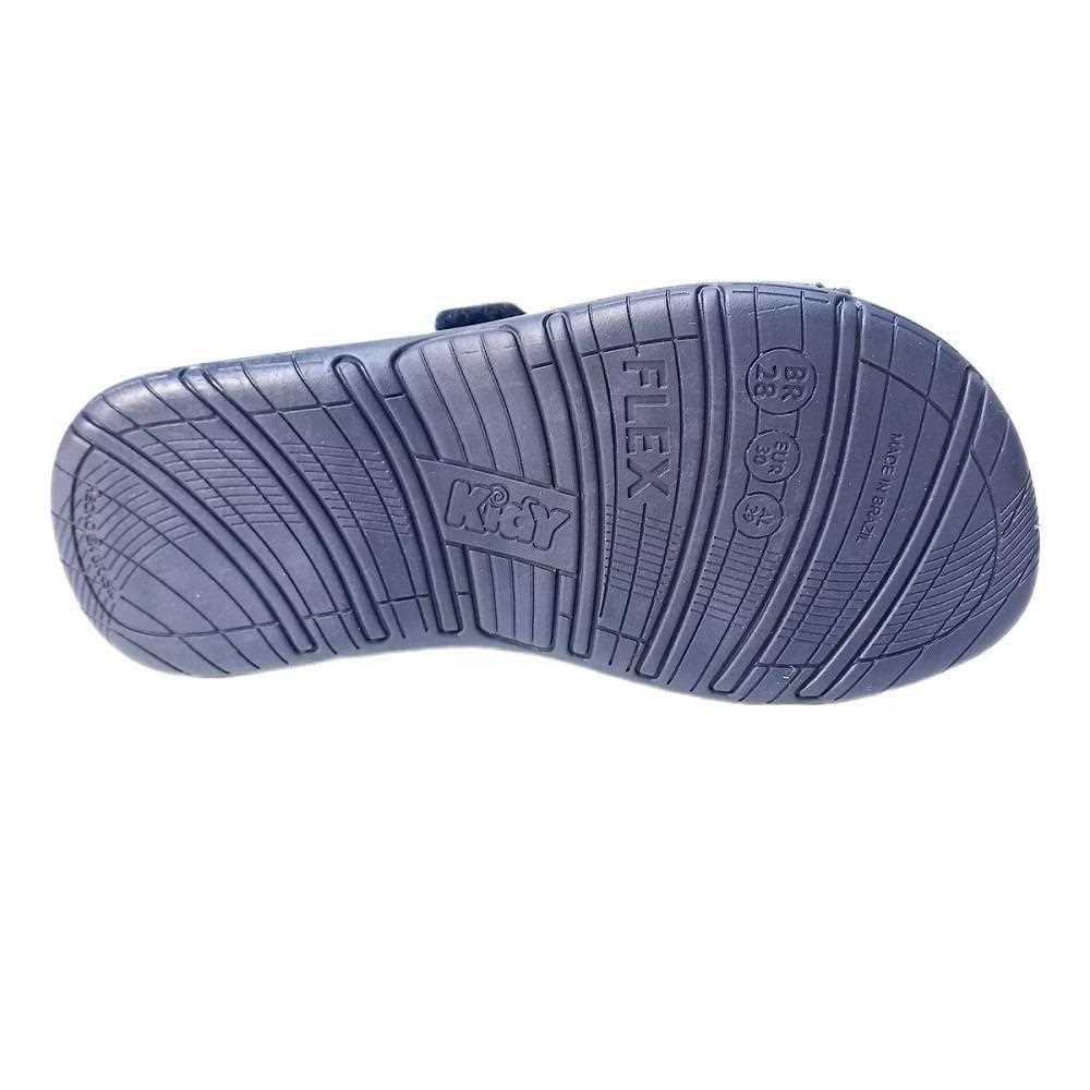 Sandália Papete Infantil Meninos Kidy Comfort 9351-8907 Azul Marinho/Cinza 4
