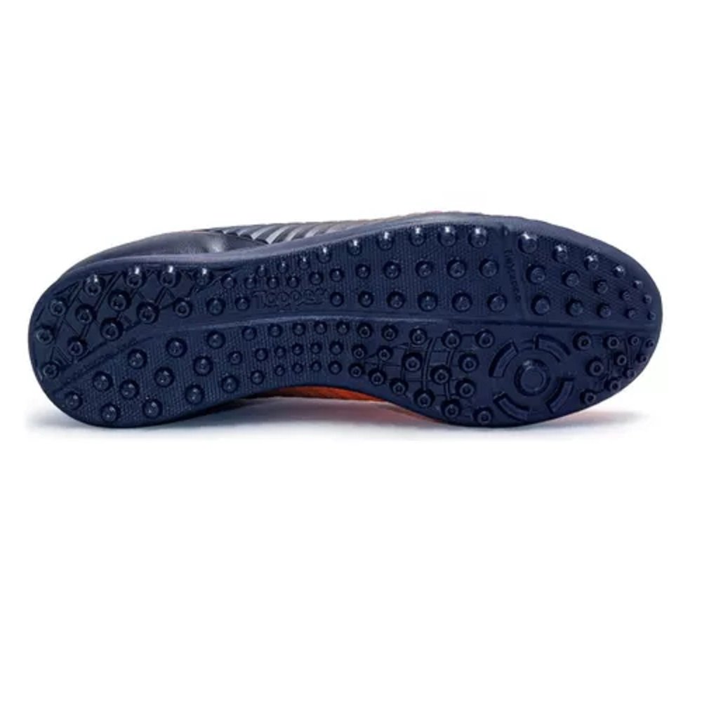 Chuteira Society Topper Forza II Laranja Laranja/Azul Marinho 5