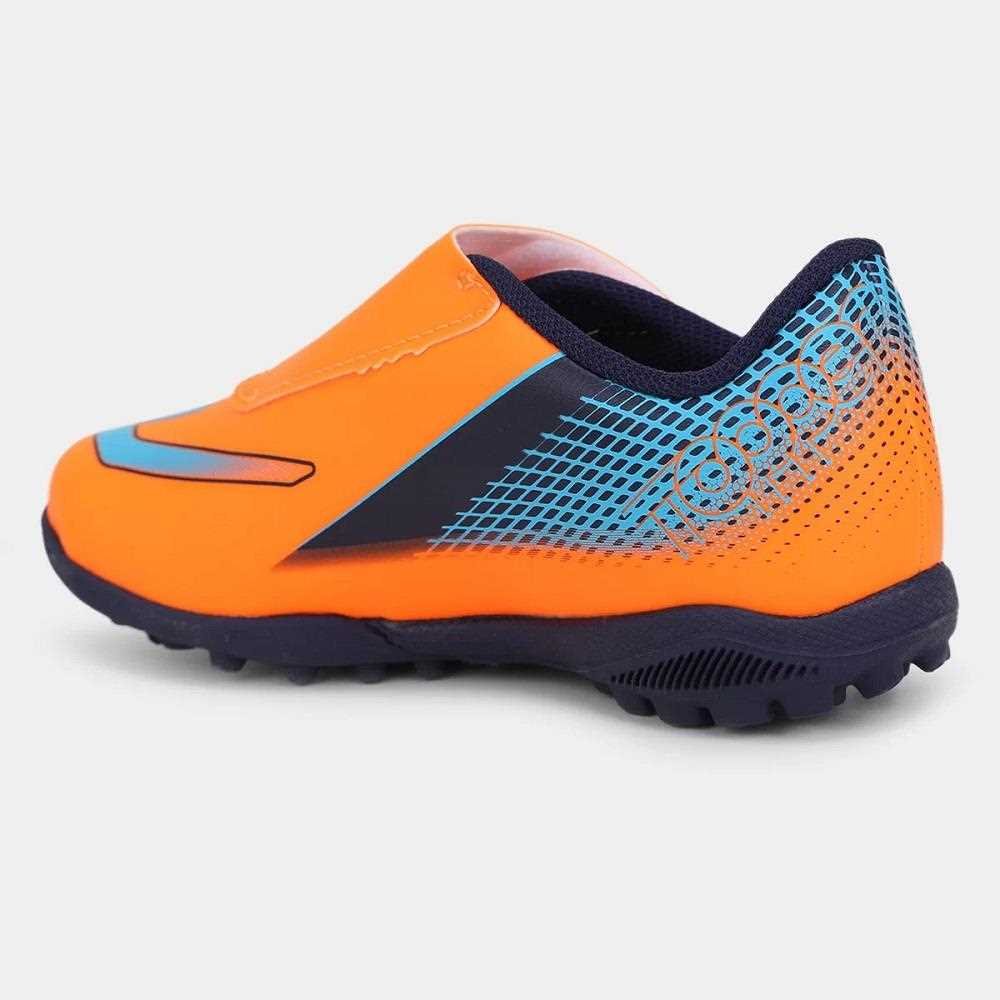 Chuteira Society Infantil Topper Provoke Laranja Laranja/Azul 3