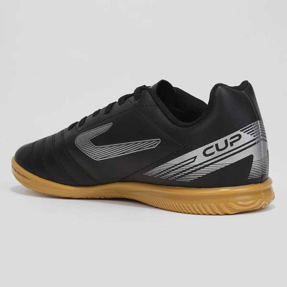 Chuteira Futsal Topper Cup VI Preto Preto/Prata 3
