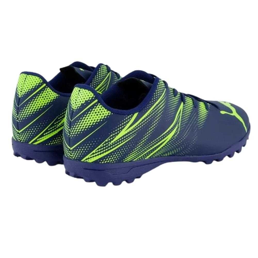Chuteira Society Puma Attacanto TT 107790 Azul Marinho/Verde 4