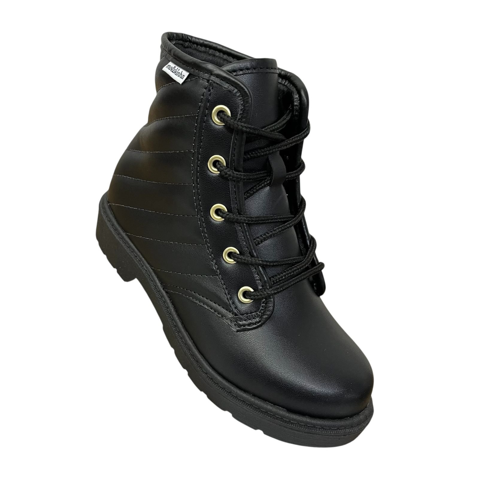 Bota Coturno Infantil Menina Molekinha 2164.131 Preto 2
