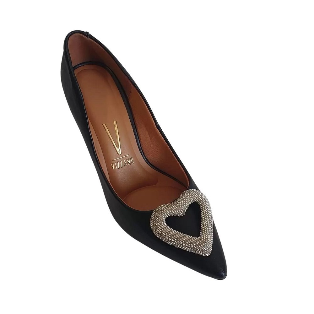Sapato Scarpin Salto Fino Vizzano Napa Preto 1184.1178 Preto 3