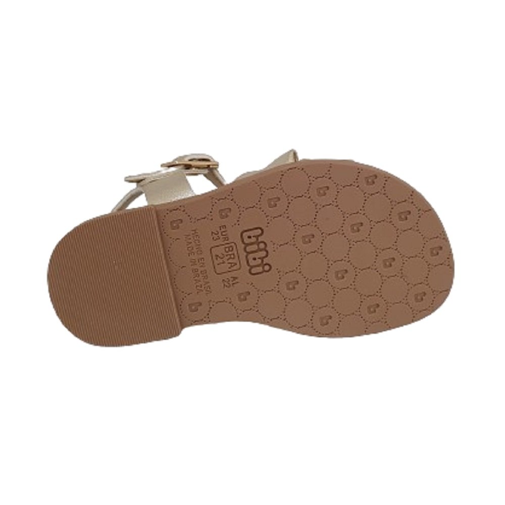 Sandália Infantil Meninas Bibi Shine Mini 1233015 Dourado 5