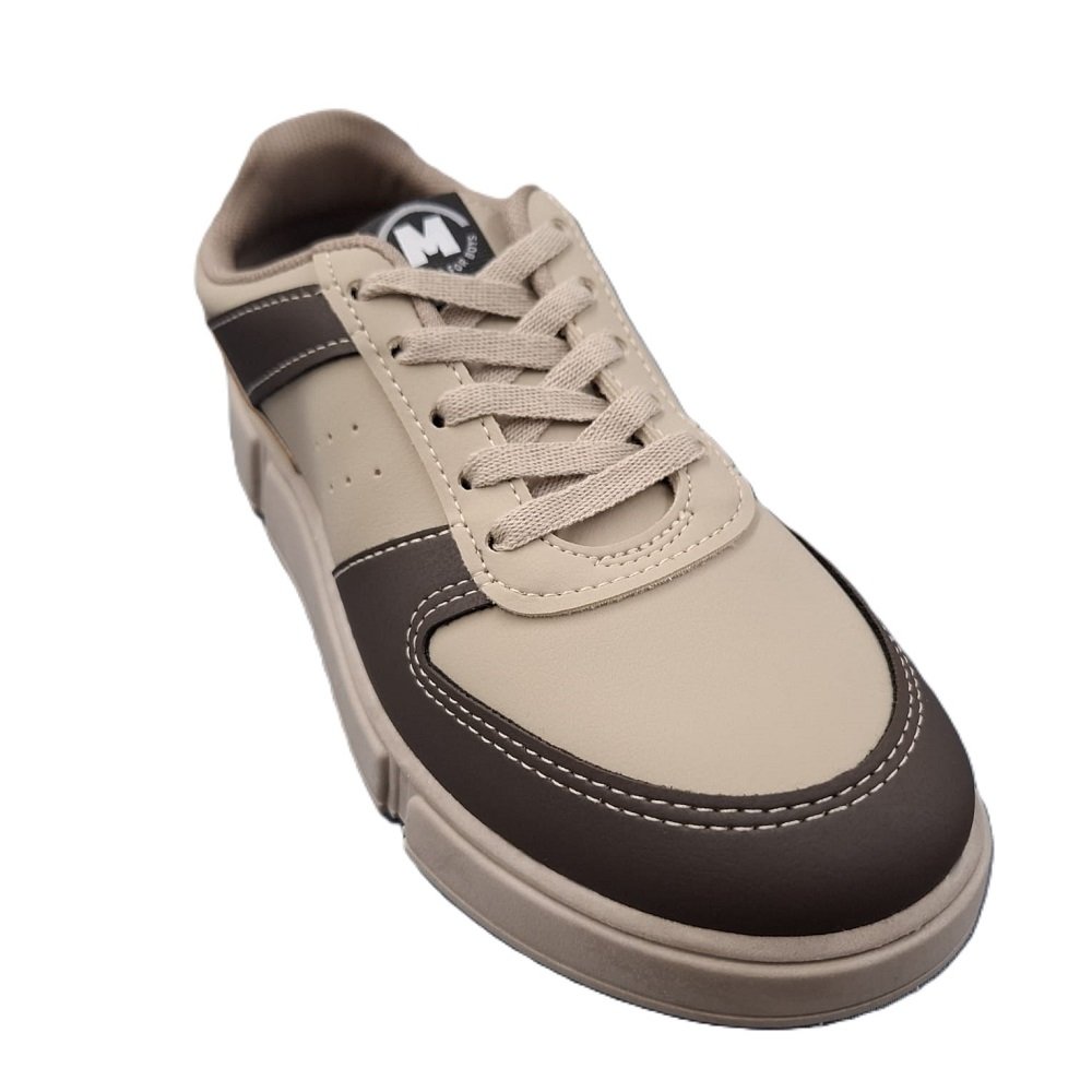 Tênis Infantil Meninos Molekinho Napa 2838.125 Bege/Marrom 2