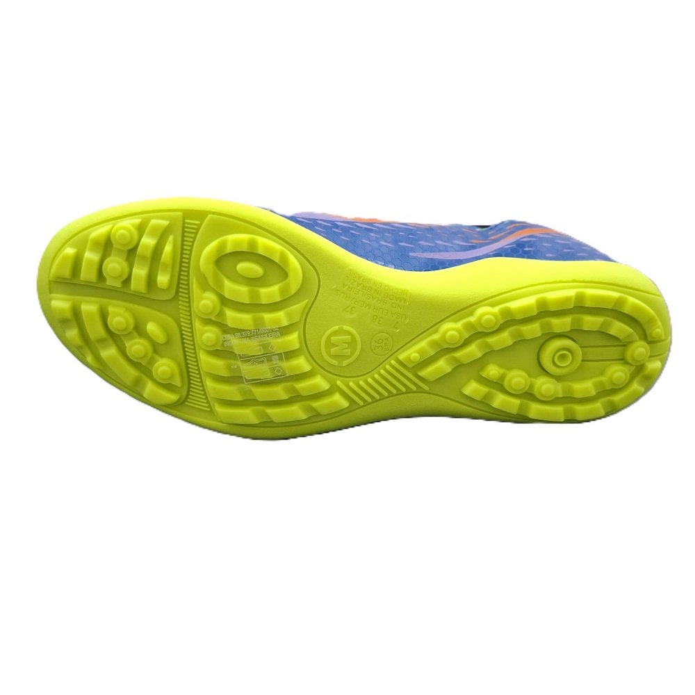 Chuteira Society Infantil Molekinho Amarelo Neon 2819.107 Azul 4