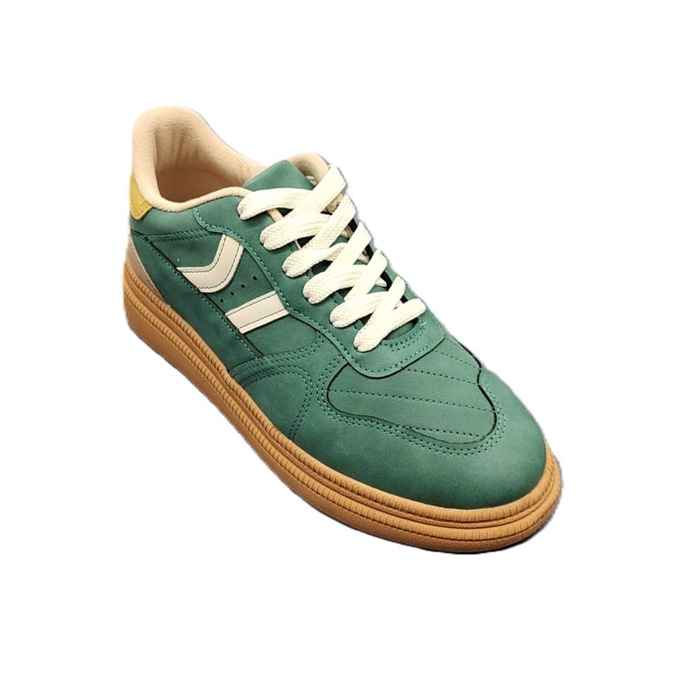 Tênis Casual Feminino Moleca Nobuck Preto 5816.101 Verde 2