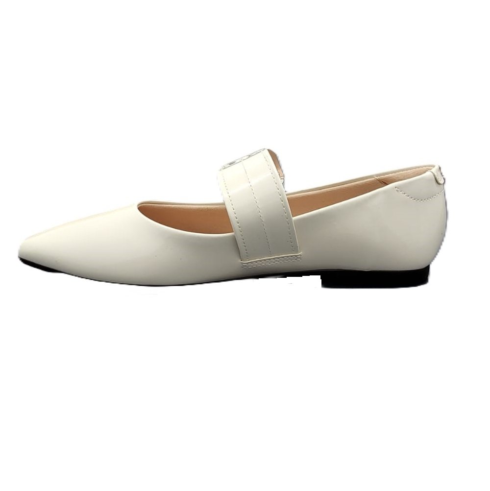 Sapatilha Feminina Moleca Verniz 5821.103 Off White 3